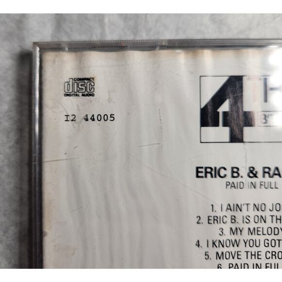 Eric B. & Rakim Rare 1st Press Paid In Full Tested CD Island Records 1987 - Picture 6 of 8